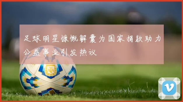足球明星慷慨解囊为国家捐款助力公益事业引发热议